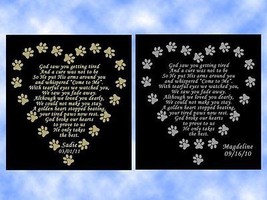 Custom Engraved Pet Name Plate Poem, SECRET TEARS, 4 Sizes, Dog, Cat, An... - £19.78 GBP