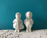 W7 - Small Girl and Boy Ceramic Bisque Ready-to-Paint - £2.00 GBP