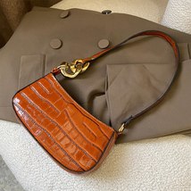 Fashion Women Alligator Pattern PU Leather Pure Color Underarm Shoulder Bag Vint - £22.83 GBP
