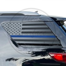 Fits 2011-2019 Ford Explorer Rear Window American Flag Decal Sticker Blue Line - $39.99