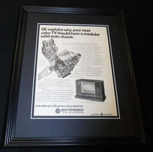 1976 General Electric Performance TV Framed 11x14 ORIGINAL Vintage Advertisement - £31.64 GBP