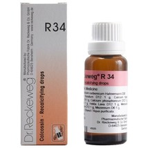 5x Dr Reckeweg Germany R34 Recalcifying Drops 22ml | 5 Pack - £31.08 GBP