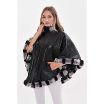 Vinci The Glacier Black Reversible Leather Women Jacket image 2
