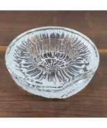 Vintage Orrefors Candle Holder Heavy Glass 5 Inch Round Holds 2 Inch Candle - $36.47