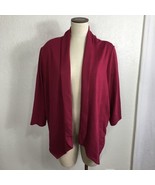 Lane Bryant Jacket 22 24 Solid Magenta Pink Open Front Career Office Bus... - £15.57 GBP