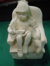  AUSTIN Statue &quot;Girl Reading Book &quot; Bright Eyes Kids 1983 Signed Dee Crowley 8&quot; - £29.27 GBP