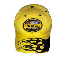 Nascar Nextel Cup Series Sprint Yellow Hat W/ Flame Bill Adjustable - £6.23 GBP