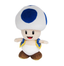 Sale Little Buddy Super Mario Bros 8&quot;&quot; Blue Toad Koopa Stuffed Animal Plush Toy  - $26.24