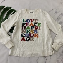 Garima Dhawan Anthropologie Pullover Sweatshirt Size XS White Embroidere... - £23.32 GBP