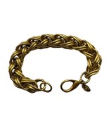 VINTAGE SIGNED ERWIN PEARL GOLD TONE CHUNKY CHAIN BRACELET 7” - $636.51 MXN