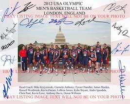 2012 Usa Basketball Dream Team Autographed Auto 8x10 Rp Photo BY13 Kobe Bryant + - £15.97 GBP
