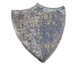 1900 Democratic Political Badge William Jennings Bryan 16 to 1 ANTI TRUST - £43.63 GBP