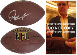 Jim Harbaugh Signed Football Proof COA Autographed Michigan,Los Angeles ... - $247.49