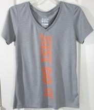 NWOT Nike SS Gray Dri-Fit &quot;JUST DO IT&quot; V-Neck Tee T-Shirt, Athletic Cut,... - $8.99