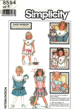 Child&#39;s Dress Vintage 1988 Simplicity Daisy Kingdom Pattern 8594 Size 4 Uncut - £9.56 GBP