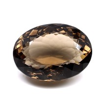 Huge collectible 187.3Ct Natural Smoky Quartz Crystal Oval Gemstone - £66.11 GBP