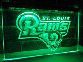 St Louis Rams LED Neon Sign Hang Signs Wall Decoration, Club House, Gift Craft - £20.32 GBP+