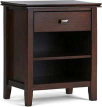 Simplihome Artisan 24 Inches Wide Night Stand, Bedside Table, Russet Brown Solid - £208.44 GBP