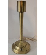 Vintage MC 15&quot; Tall Brushed Brass Table Accent Lamp Light Great Patina - £14.75 GBP