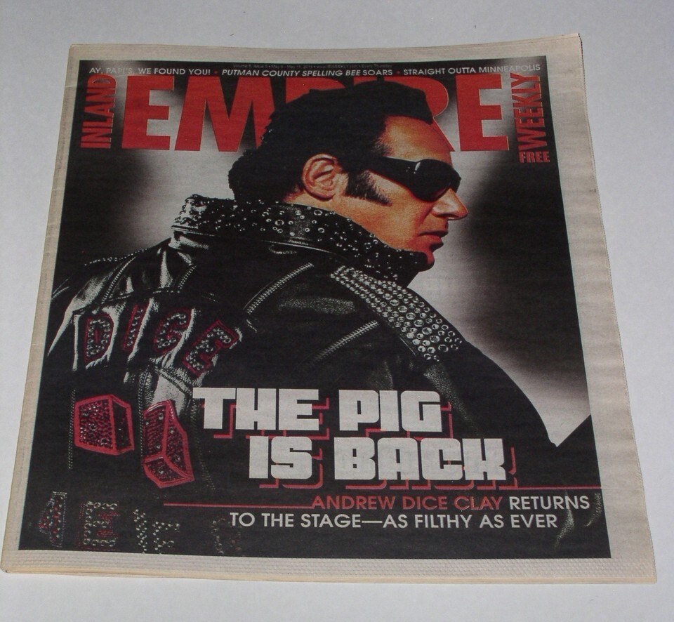 Andrew Dice Clay Inland Empire Magazine Vintage 2011 Ontario Improv - $24.99 Andrew Dice Clay Inland Empire Magazine Vintage 2011 Ontario Improv - $24.99