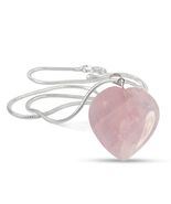 Reiki Crystal Products Natural Healing Stone Pendant Heart Shape Crystal Stone P - $22.99