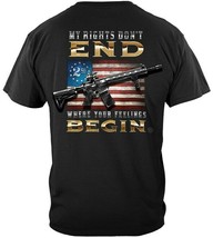 New 2ND Amendment My Rights Don&#39;t End Where Your Feelings Begin T Shirt AR15 - £16.79 GBP+