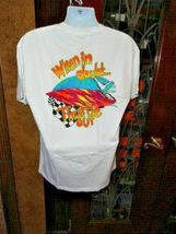 " When in Doubt Throttle Out "   Hanes Beefy-T Shirt New Marine Machine - $32.18+