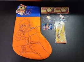 Shonen Jump Naruto Shippuden Holiday Christmas Stocking Anime Orange With EXTRAS - £50.76 GBP