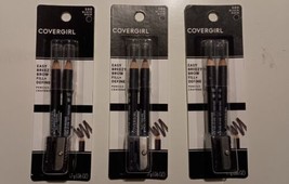 3 PACK CoverGirl Easy Breezy Brow Fill + Define Pencils w/ Sharpener #500 Black - £7.03 GBP