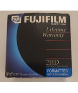 FujiFilm MF2HD 3.5" Floppy Disk IBM Formatted Open Box Includes 14 Disks - $14.31