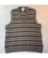 VINTAGE L.L. BEAN LARGE 100% SHETLAND WOOL FAIR ISLE SWEATER VEST C185 U... - €68,29 EUR