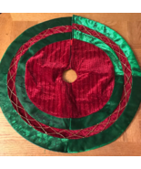 Christmas Mini Tree Skirt Red/Green--Rare-SHIPS N 24 HOURS - $24.63