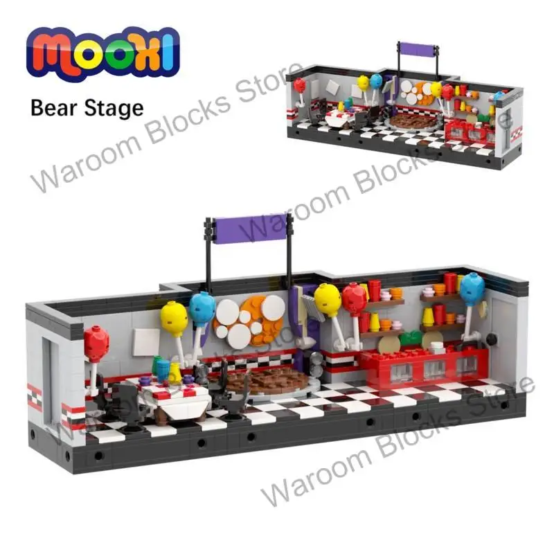 MOC1281 Horro Series Bear Figure Brick Anime Street View Compatible Figure - £52.93 GBP+