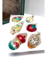Strawberry Fruit Basket Set of 6 European Glass VINTAGE Box Christmas Or... - $365.33 MXN