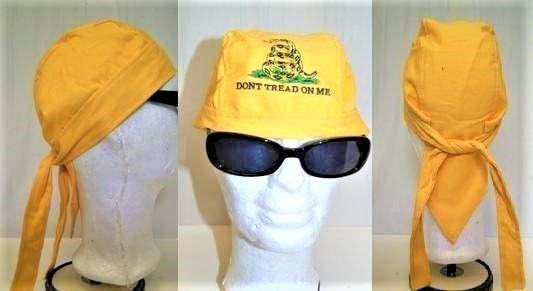 GADSDEN DONT TREAD ON ME Rebel FITTED BANDANA DOO RAG DO Skull Cap Head Wrap