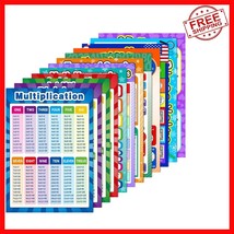 Vivid 12-Poster Educational Set for Kids - Discover Math with Style - 16... - $26.72