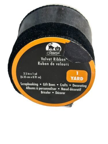 Wired Ribbon~Black Velvet~Sequin~2.5&quot;~Wavy~Christmas~Holiday~Wreath~Bow ... - $9.78