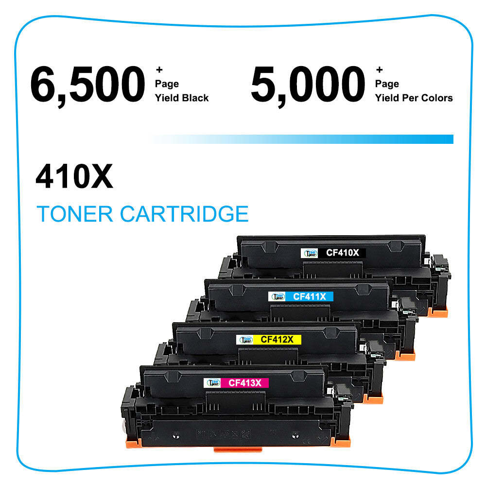 10 Pack 410X CF410X CF411X CF412X CF413X Toner For HP Color LaserJet Pro M452nw Item image 3
