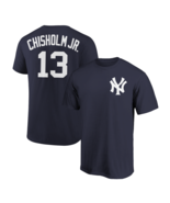 Jazz Chisholm Jr. T-Shirt New York Yankees Player Name &amp; Number Soft Jer... - $19.99