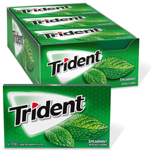 Trident Spearmint Sugar Free Gum 12 Packs of 14 Pieces 168 Total Pieces-USA NEW - $13.56