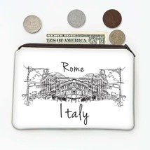 Italy Rome : Gift Coin Purse Italian Epat Country Souvenir Pride Outline Sketch - £7.86 GBP