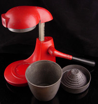 Vintage RED Juicer - Juice King - red metal citrus machine - lemon reamer - farm - £66.88 GBP