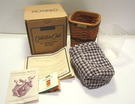 Longaberger JW Collection Miniature 1997 Edition Waste Basket Liner NIB - £35.88 GBP