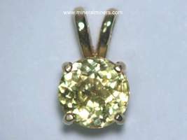 Yellow Sapphire Pendant, 1.46cts Yellow Sapphire Faceted Gem, Natural Gem - £677.89 GBP