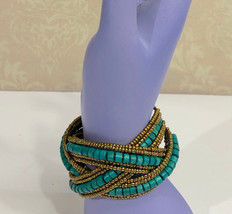 Faux Turquoise Womens Stretch Fashion Bracelet - £10.53 GBP