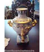 GZHEL PORCELAIN FACTORY, Russia, Mid Century SAMOVAR ceramic decorative ... - $105.92