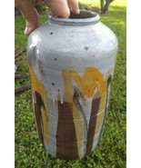 Original Artist Signed Studio Art Pottery Painted Vase American Original - $1,423.20 MXN