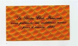 Le Glereo Club Francais Business Card Thermo Plus - $11.88