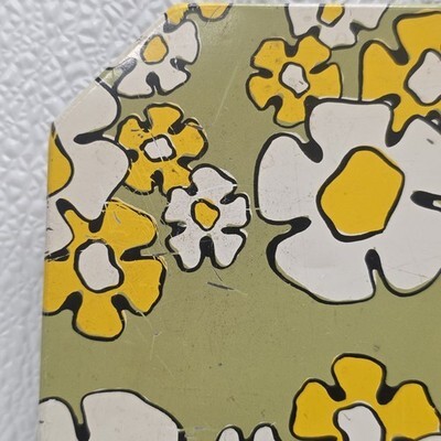 2 Pro-Tex Green White Yellow Flower Power Trivets Vintage 70s Item image 8