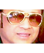 Big Rockstar 50’s, 60’s Style Aviator Shades costume Gold Celebrity Sung... - €22,25 EUR